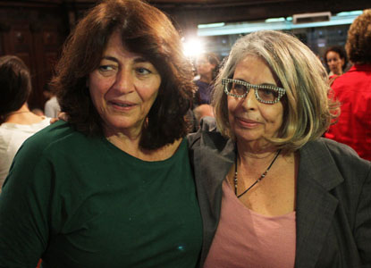 historiadora Dulce Pandolfi e a cineasta Lúcia Murat